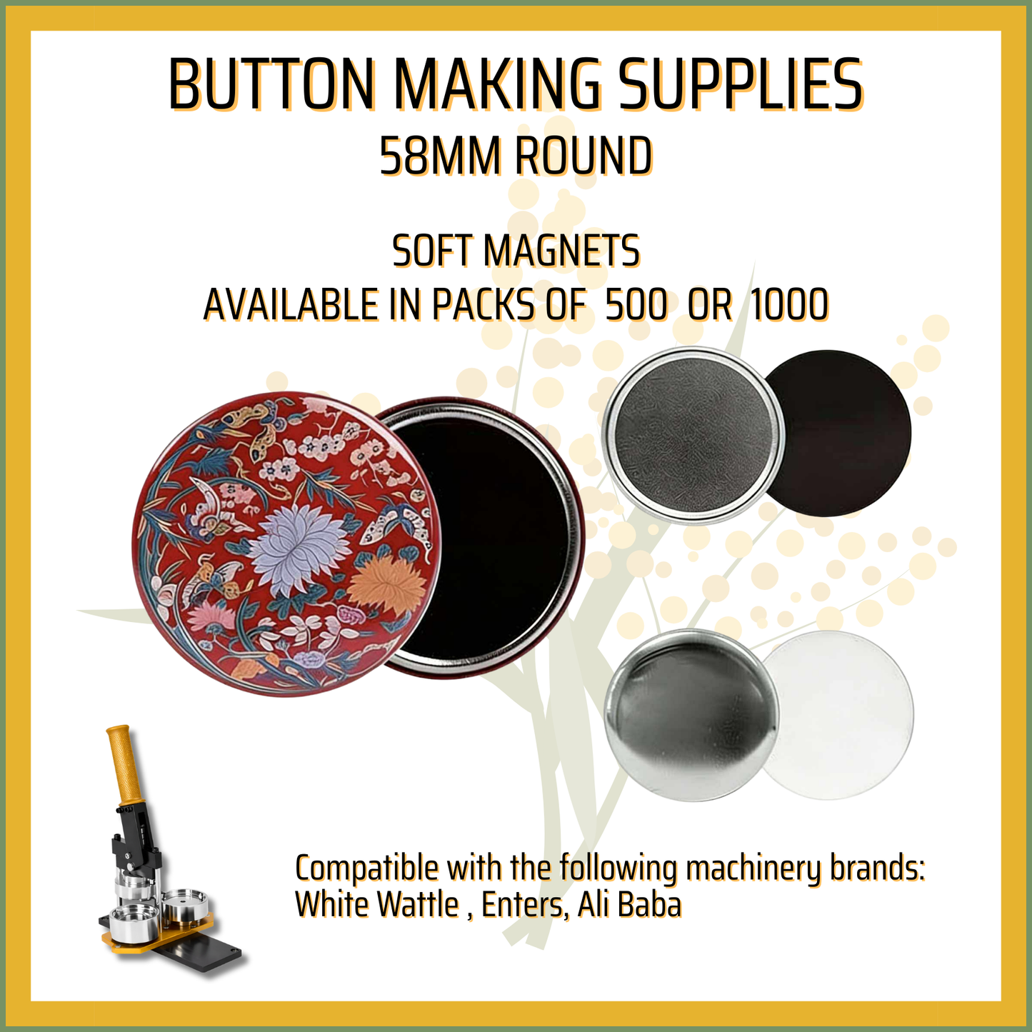 58mm Round Soft Magnets
