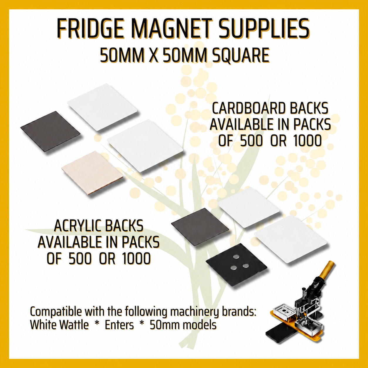 50mm SQUARE Photo Magnet Consumables