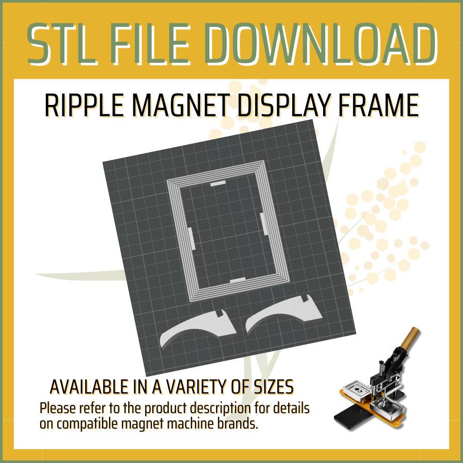 Ripple Magnet Display Frame STL File
