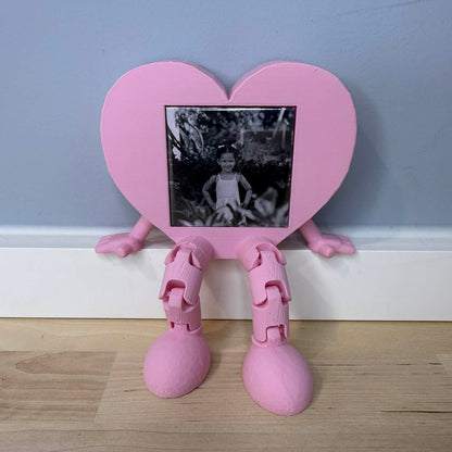 Single Heart Shaped Photo Magnet Frame