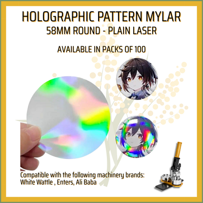 58mm Round HOLOGRAPHIC Mylar
