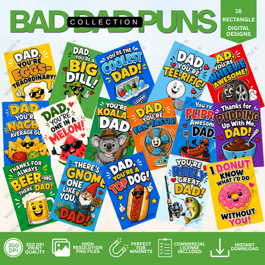 Bad Dad Puns Digital Design Bundle