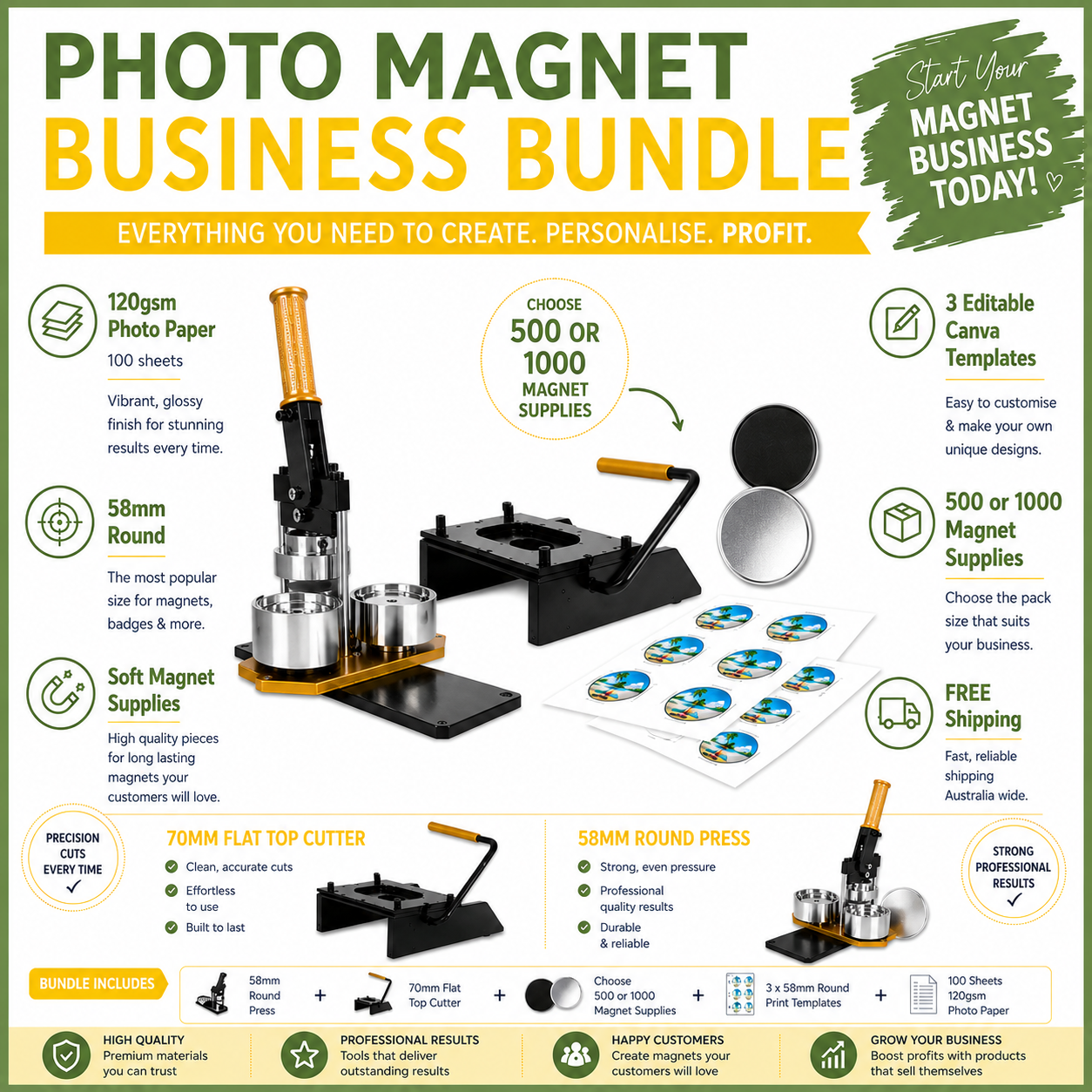 58mm ROUND Photo Magnet BUNDLE