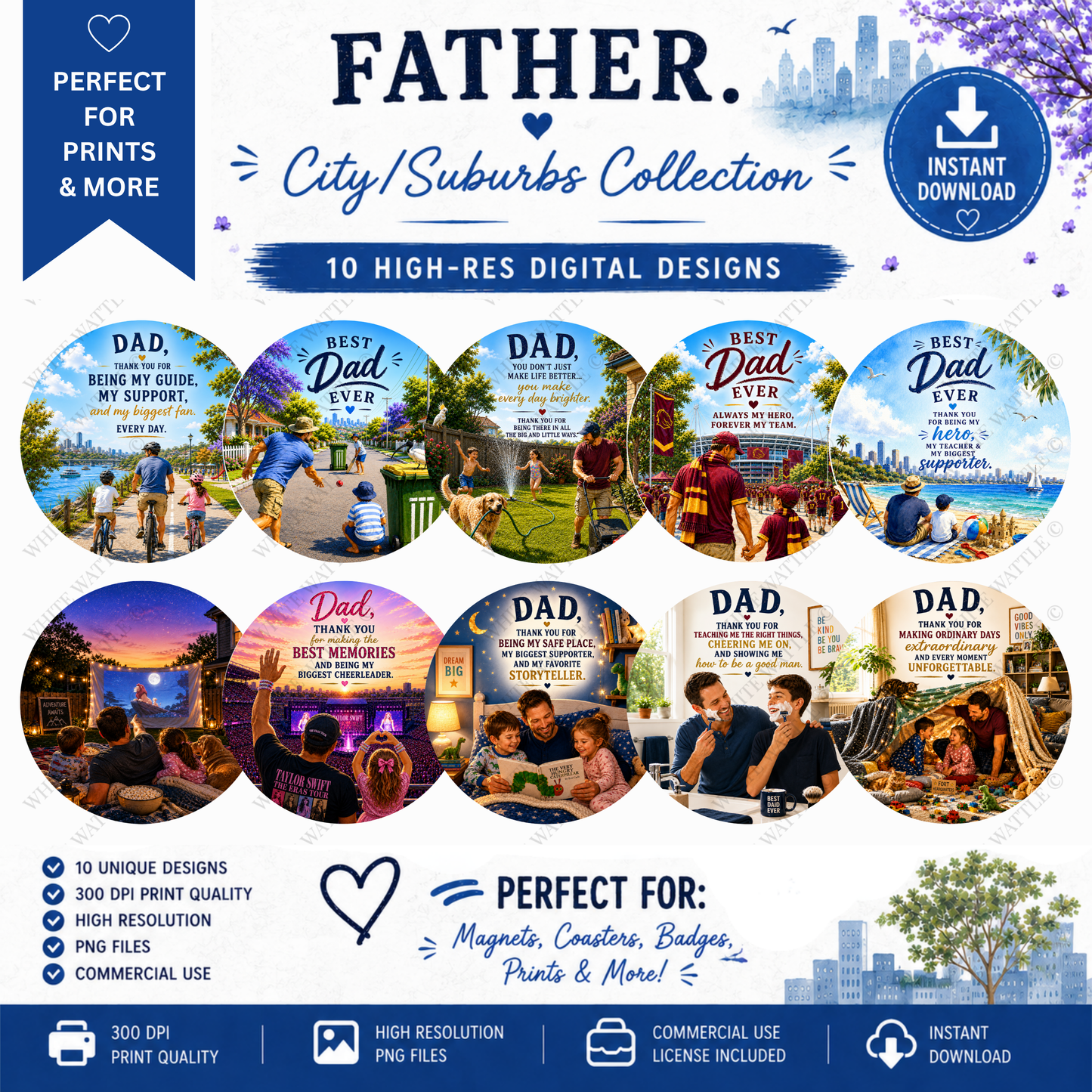 Fathers - City/Suburbs  Digital Design Bundle