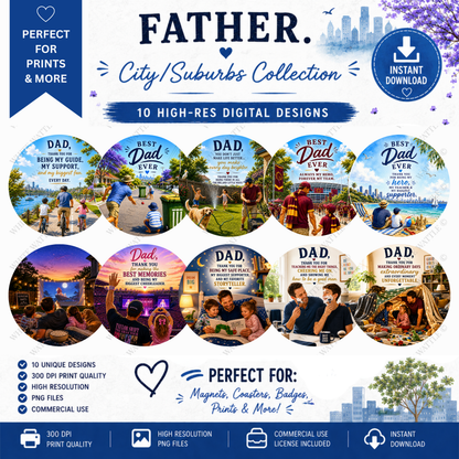 Fathers - City/Suburbs  Digital Design Bundle