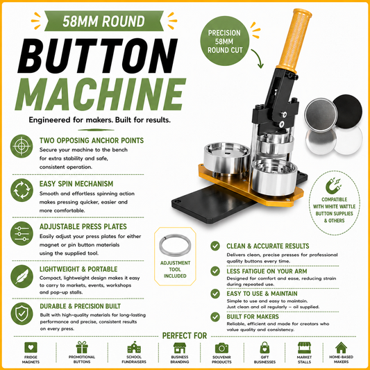 58mm ROUND Button Machine