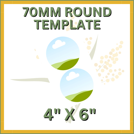 70mm Ornament Canva Template 4x6"