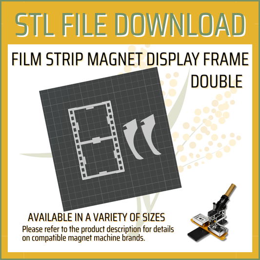 Film Strip - Double - Magnet Display Frame STL File