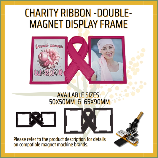 Charity Ribbon Magnet Display Frame (Double)
